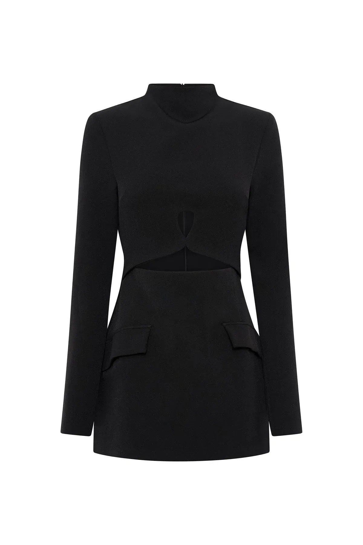 Camilla and Marc Ilona Long Sleeve Mini Dress Black Size 12 - Image 5