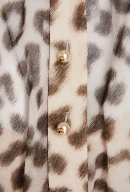 Zimmermann Gathered Cotton and Silk Blend Mini Dress Leopard Print Size 0P / AU 6 for rent on The Volte - image 3