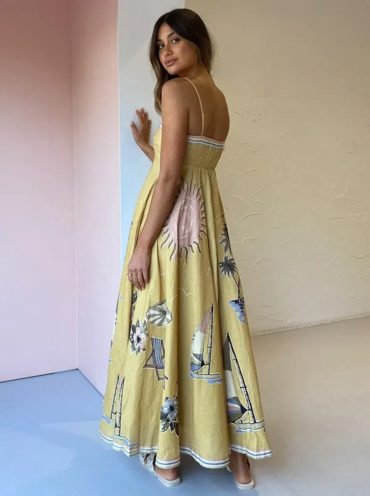 Alemais Sunset Shades Sundress Yellow Size 12 - Image 3
