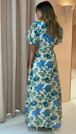Sir the Label Celia Puff Sleeve Midi Dress Marguerite Print Size 3 AU 12/L for rent on The Volte - image 4