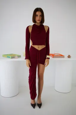 Deconduarte Greco Top Red Size 6  for rent on The Volte - image 3