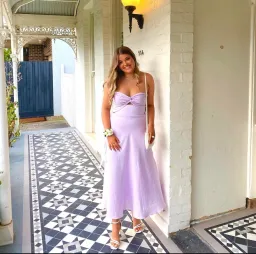 By Johnny Billie Strapless Dress Lilac Size 10  for rent on The Volte - image 2