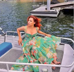 Leo Lin Rose Bustier In Verdant Print Size 10 for rent on The Volte - image 3
