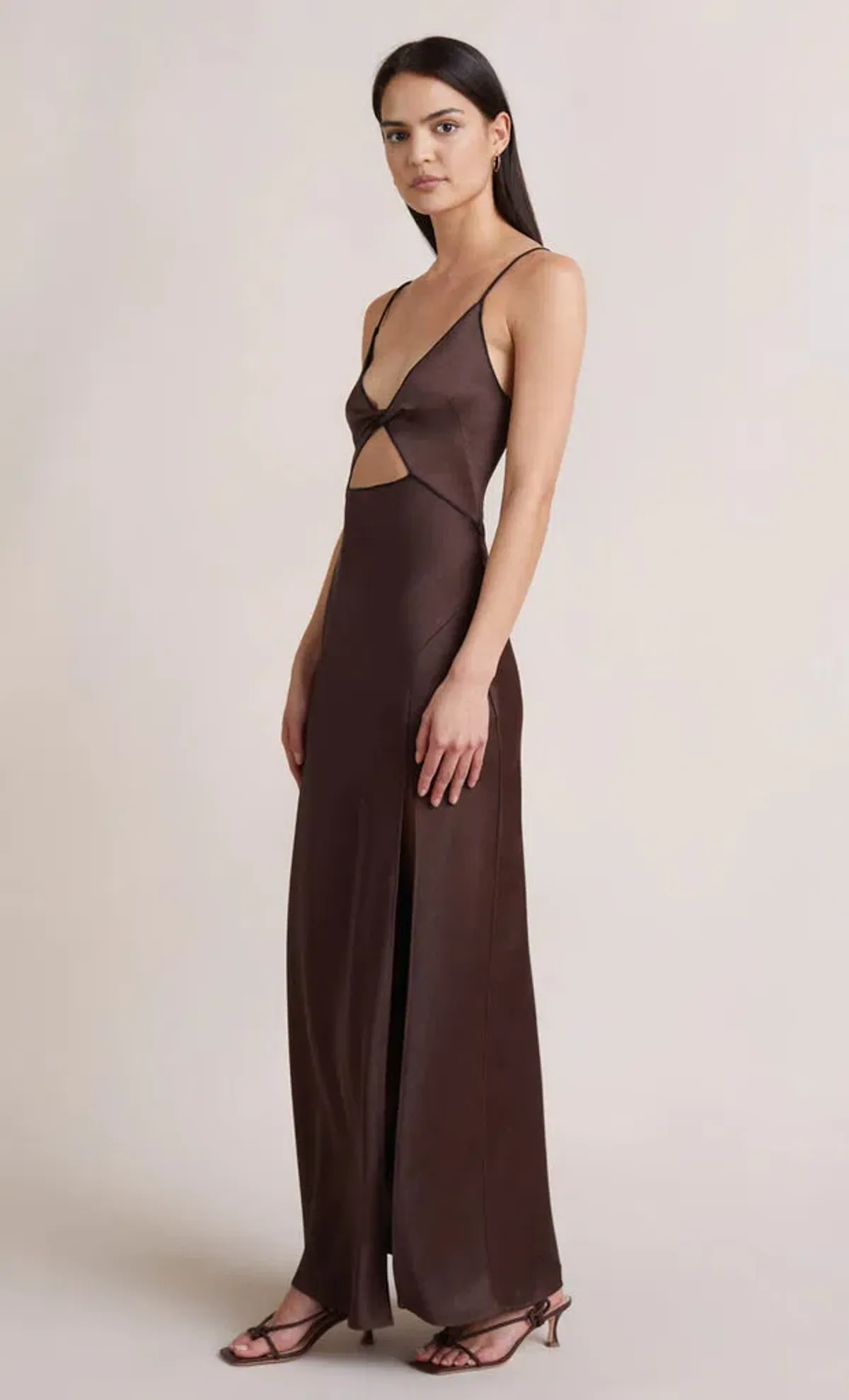 Bec & Bridge Hazel Maxi Dress In Chocolate Size 6 - Image 2