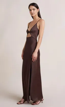 Bec & Bridge Hazel Maxi Dress In Chocolate Size 6 for rent on The Volte - image 2