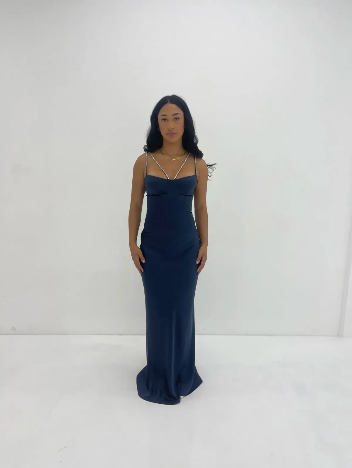 Natalie Rolt Cecilia Gown Navy Blue Size 1 / AU 8 - Image 1
