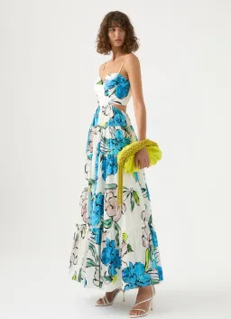 Aje Botanical Tiered Maxi Dress Print Size AU 8 for rent on The Volte - image 1