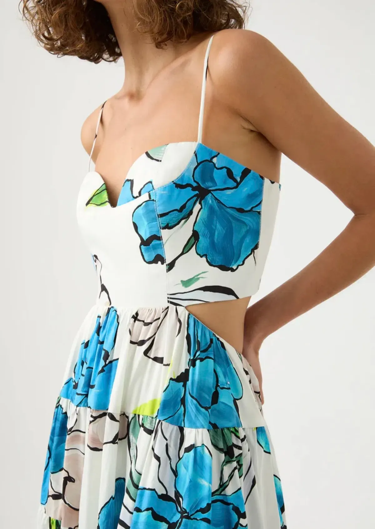 Aje Botanical Tiered Maxi Dress Print Size AU 8 - Image 2