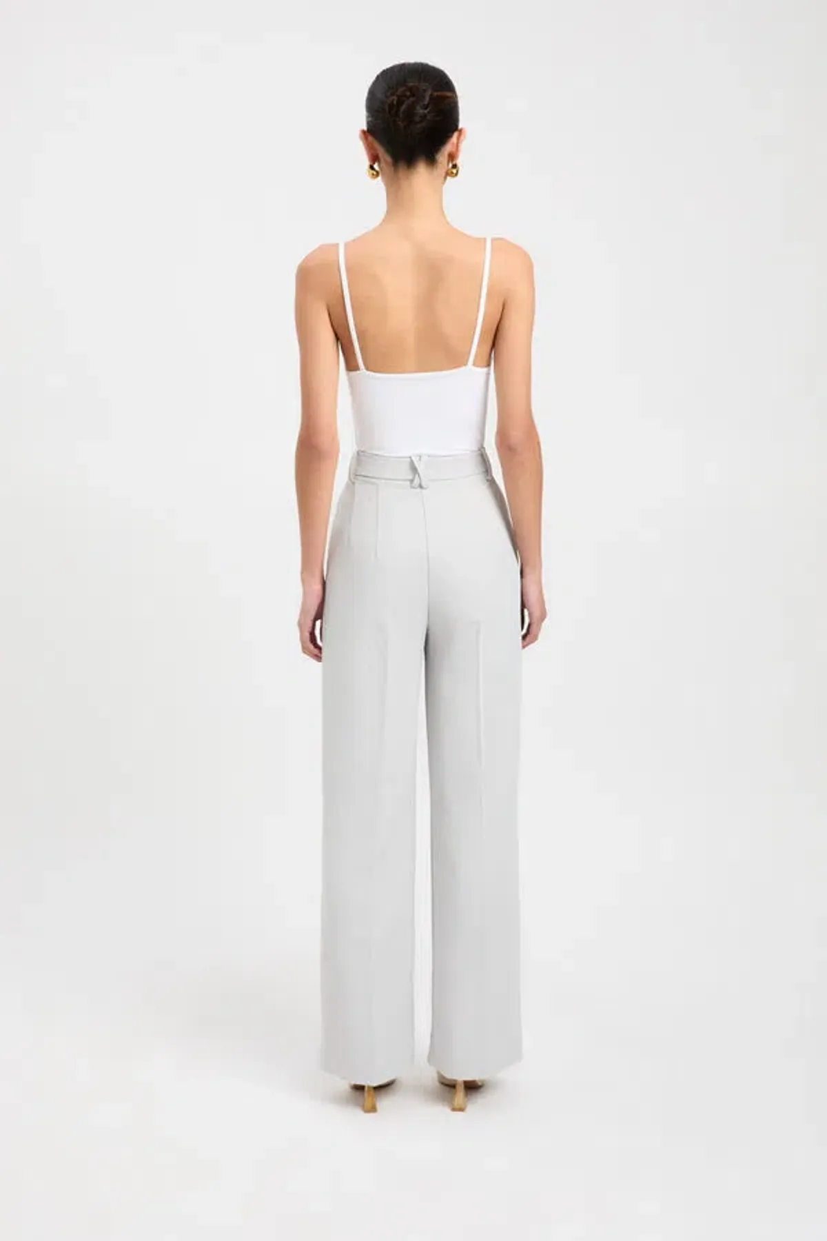 Kookai Ariel Pleated Pant Soft Grey Size AU 8 - Image 2