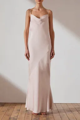 Shona Joy Luxe Bias Cowl Slip Dress Cream Size AU 8 for rent on The Volte - image 1