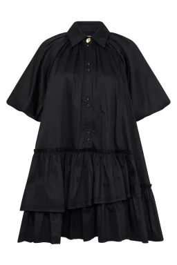 Aje  Ambience Smock Mini Dress Black Size 4 for rent on The Volte - image 5