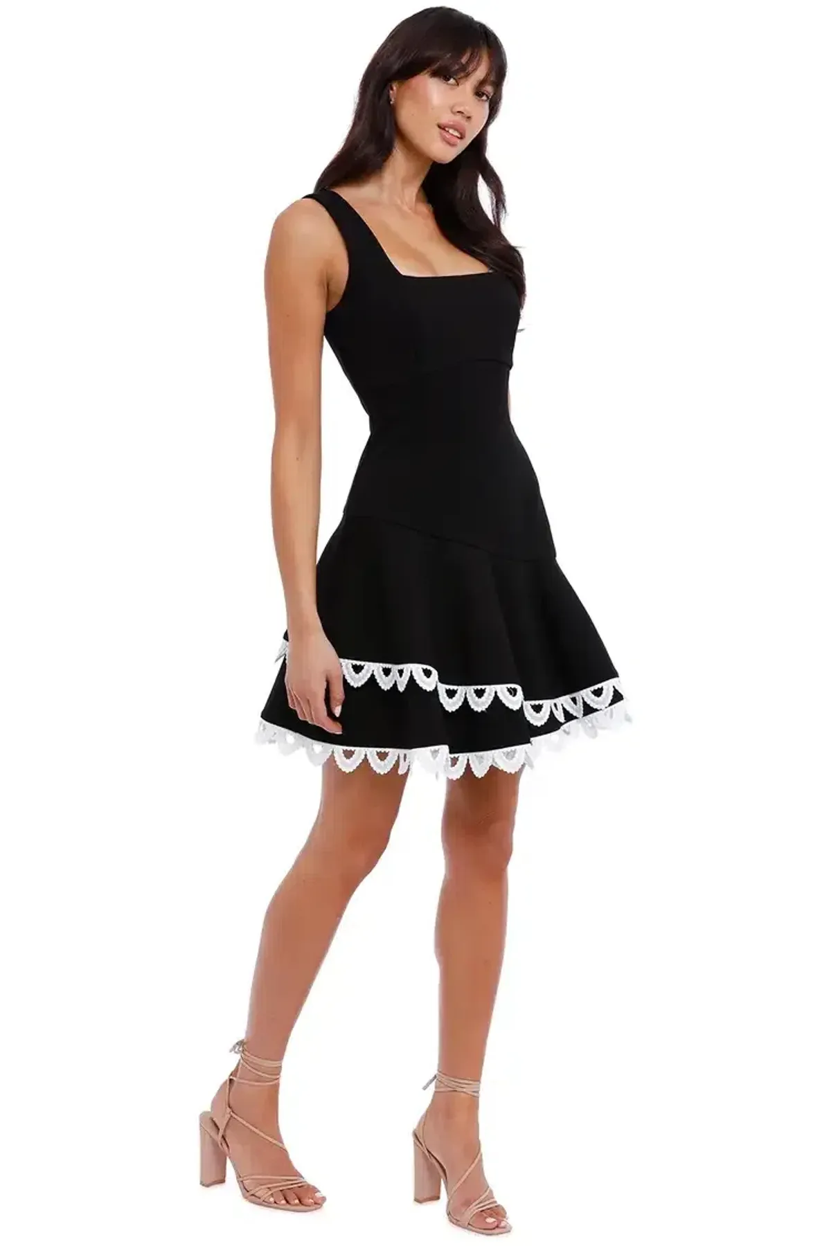 Elliatt Elevated Dress Black and White Size 14 - Image 3
