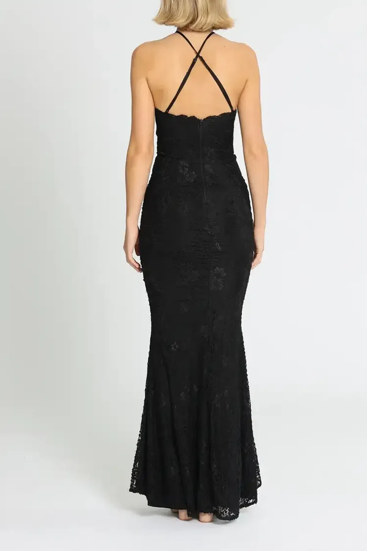 Elle Zeitoune Lori Gown Black Size 8 - Image 3