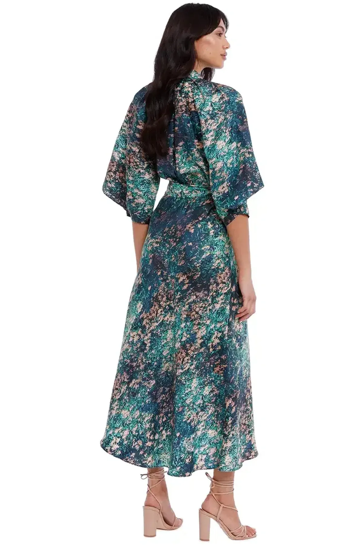 Ginger & Smart Night Grass Wrap Dress Multi Print Size 8 - Image 5
