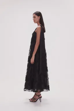 Aje Ursula Midi Dress in Black Size 12 for rent on The Volte - image 4