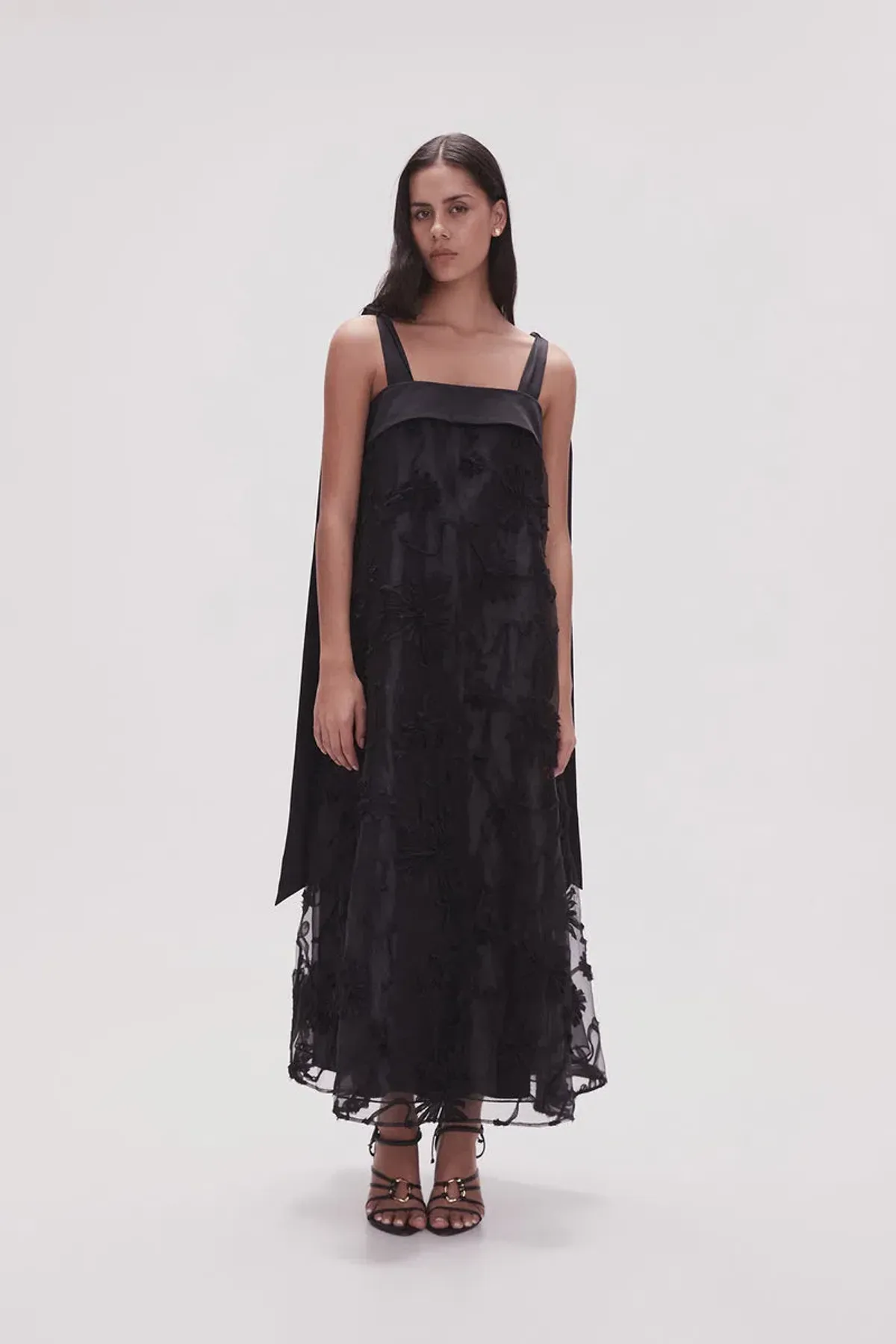 Aje Ursula Midi Dress in Black Size 12 - Image 2