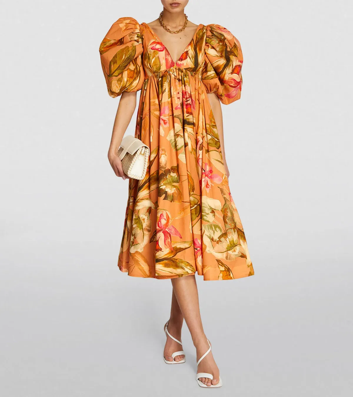 Anouki Cotton Floral Maxi Dress Floral Size 8 - Image 1