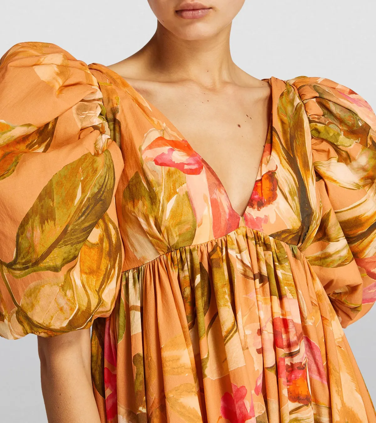 Anouki Cotton Floral Maxi Dress Floral Size 8 - Image 4