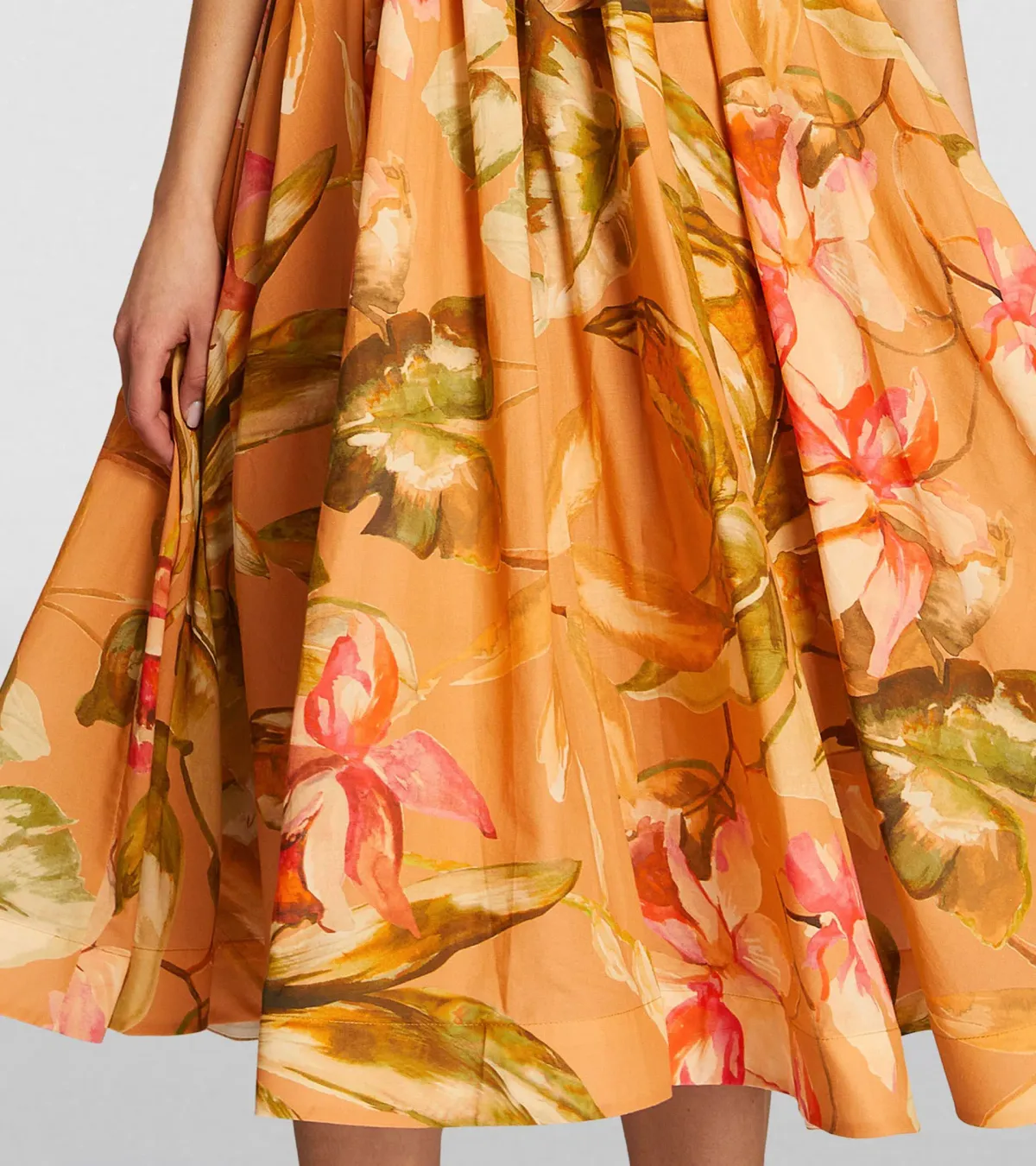 Anouki Cotton Floral Maxi Dress Floral Size 8 - Image 5