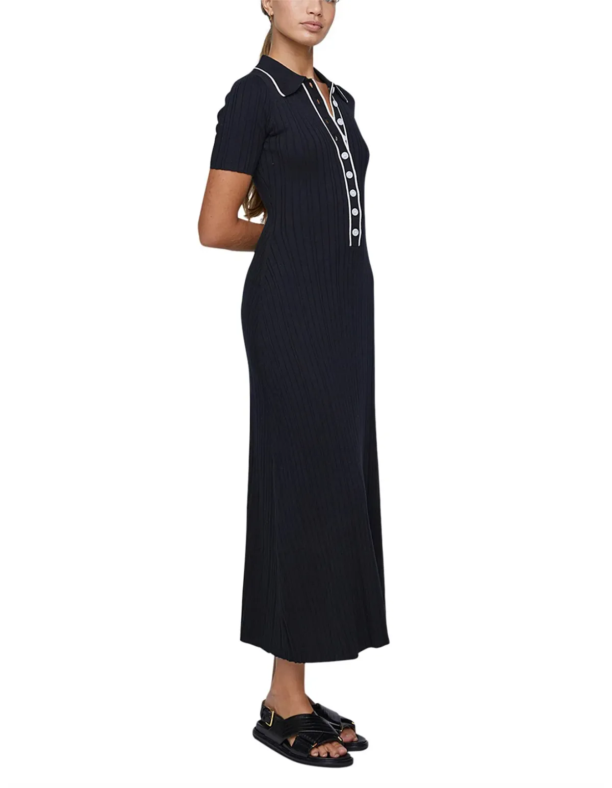 Anna Quan Laurel Penelope Midi Raven Black Dress Size 14 - Image 5
