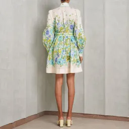 Zimmermann Raie Buttoned Mini Dress Floral Size 4/Au 14 for rent on The Volte - image 2