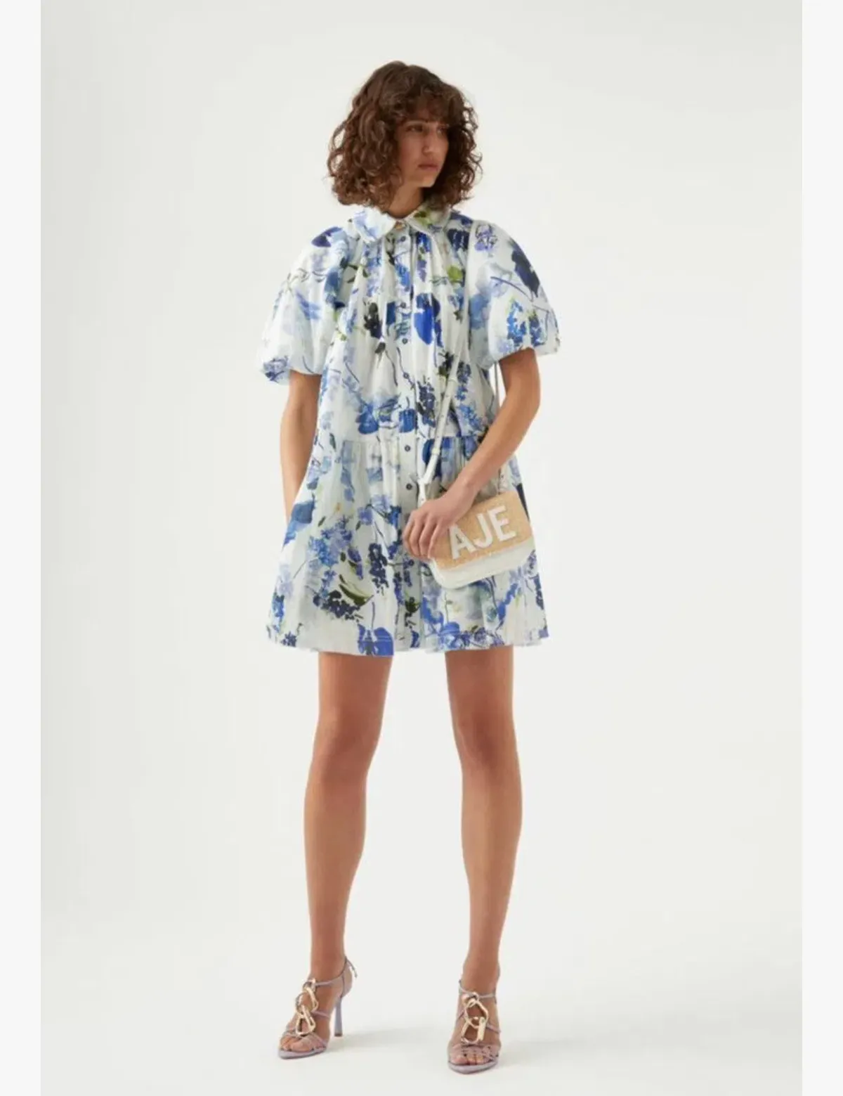 Aje Pablo Smock Mini Dress Print Size AU 8 - Image 1