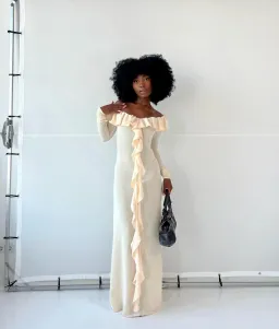 Arcina Ori Mila Maxi Dress Cream Size M / AU 10 for rent on The Volte - image 1