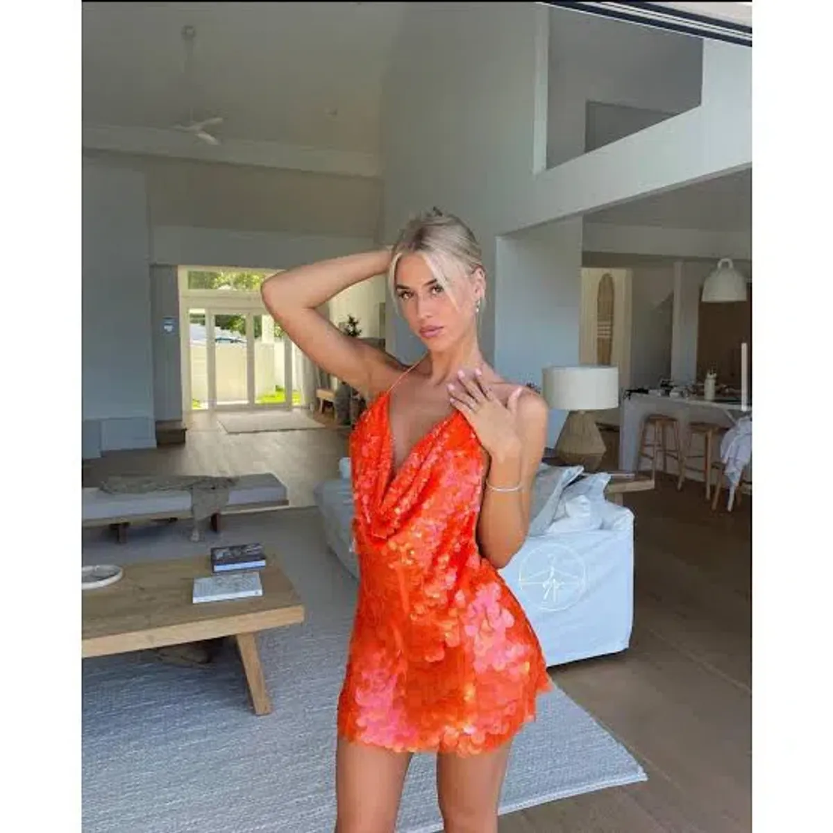Rat & Boa Malika Dress Orange Size AU 8 - Image 2