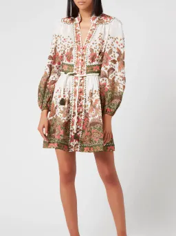 Zimmermann Empire Batik Mini Dress Floral Print Size 0/Au6 for rent on The Volte - image 1