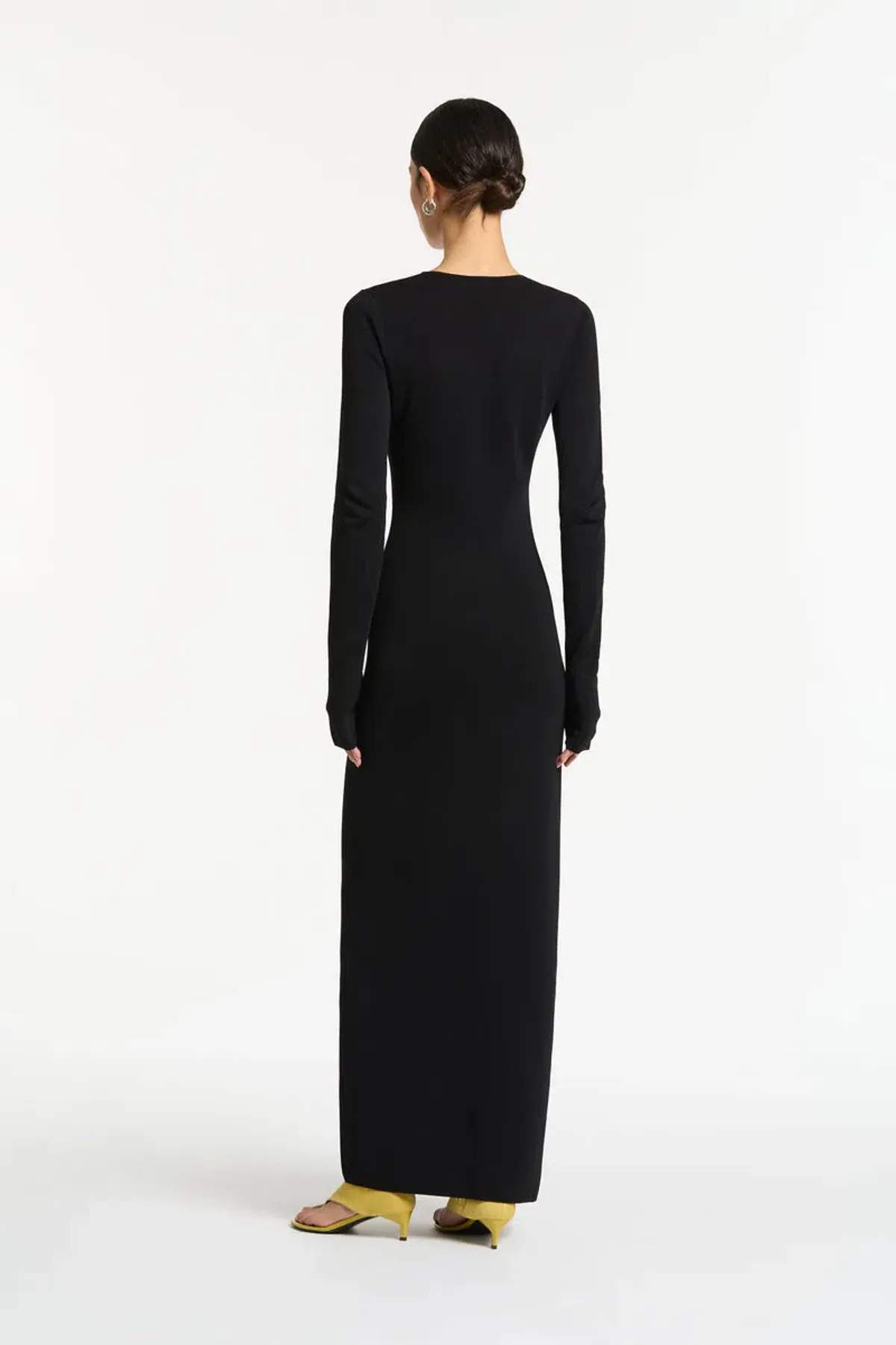 Sir the Label Kinetic Beaded Long Sleeve Maxi Dress Black Size 8 - Image 4