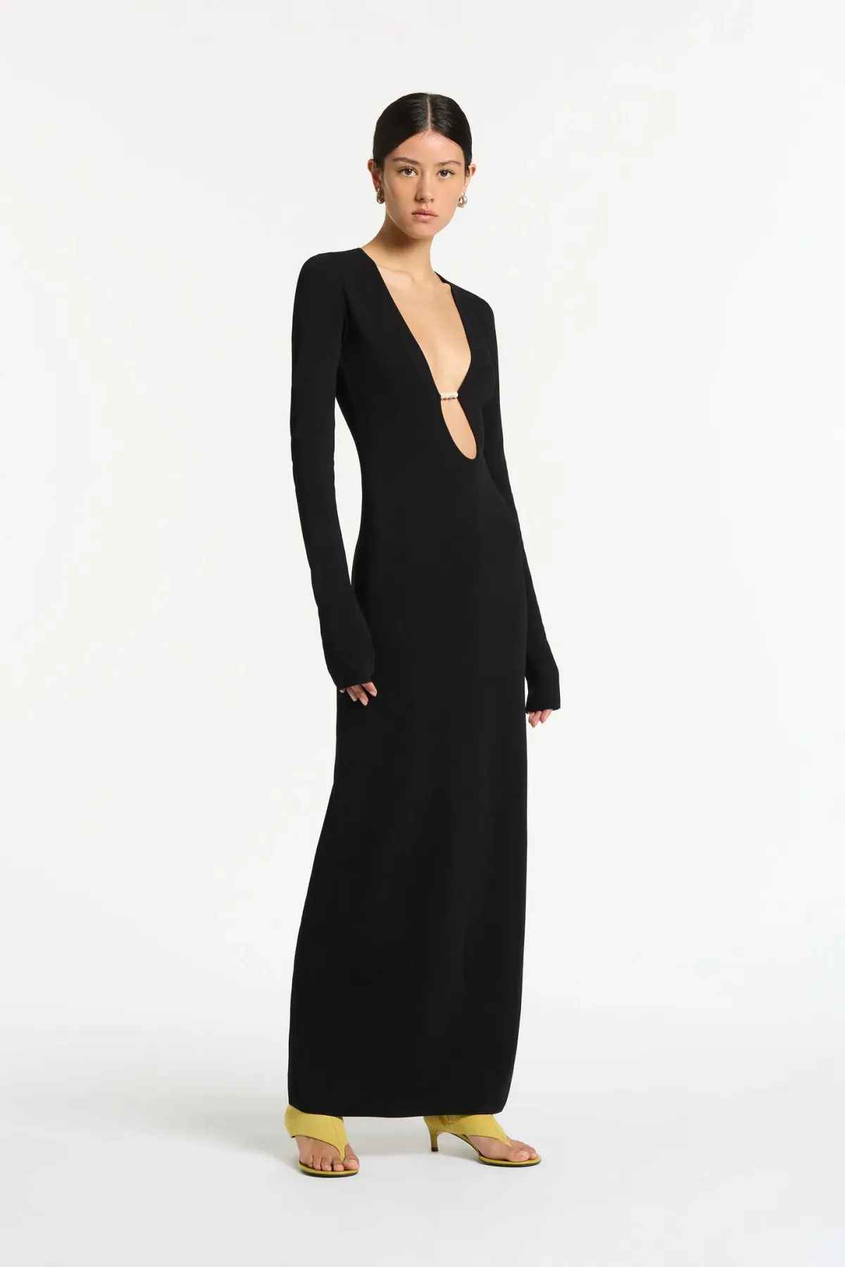 Sir the Label Kinetic Beaded Long Sleeve Maxi Dress Black Size 8 - Image 3