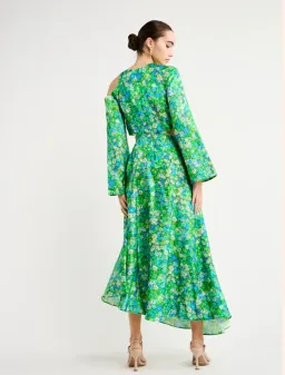 Alemais Cassandra Cut Out Midi Dress Turquoise Size 10 for rent on The Volte - image 4