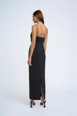 By Johnny Femmina Diamond Pipe Midi Dress Black Size 8 for rent on The Volte - image 3