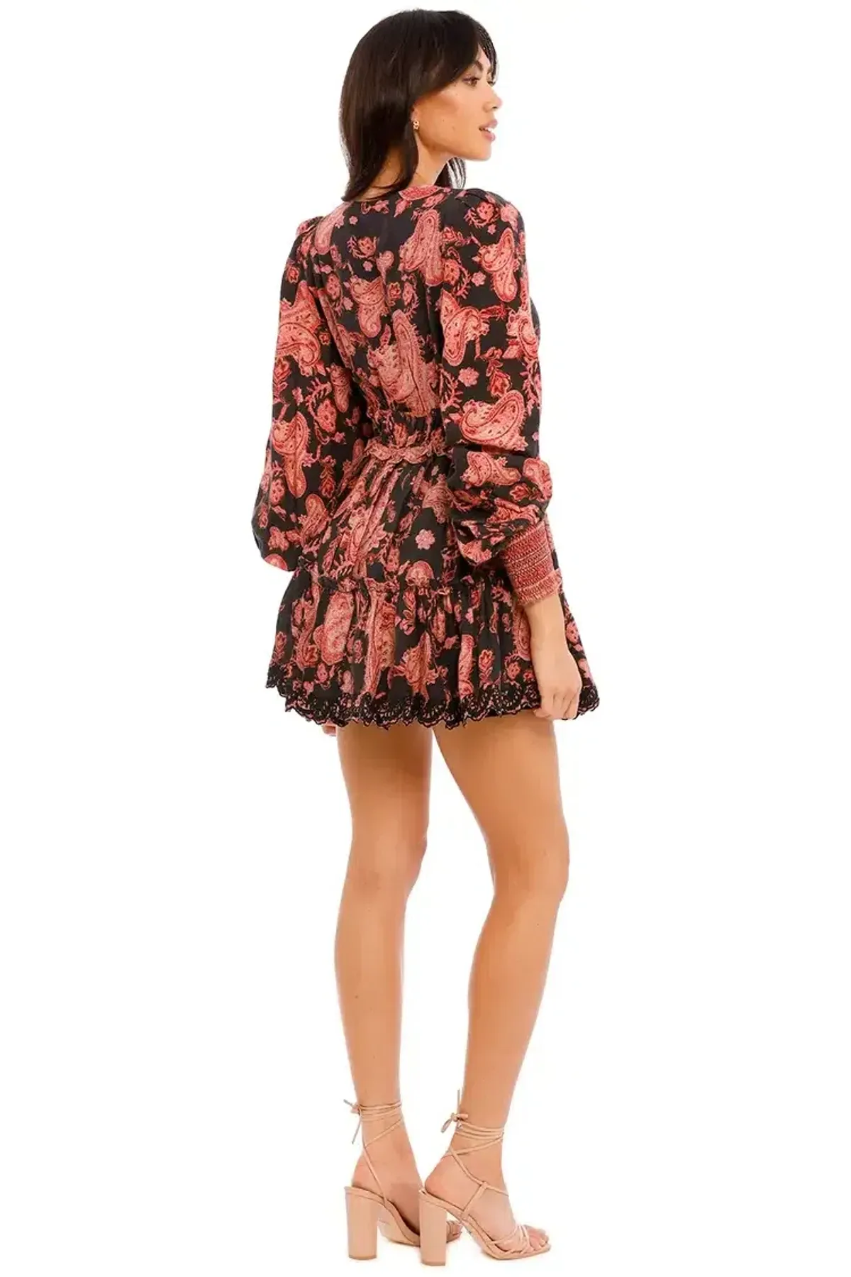 Hemant & Nandita Luana Cashmere Dress Print Size 8 - Image 4