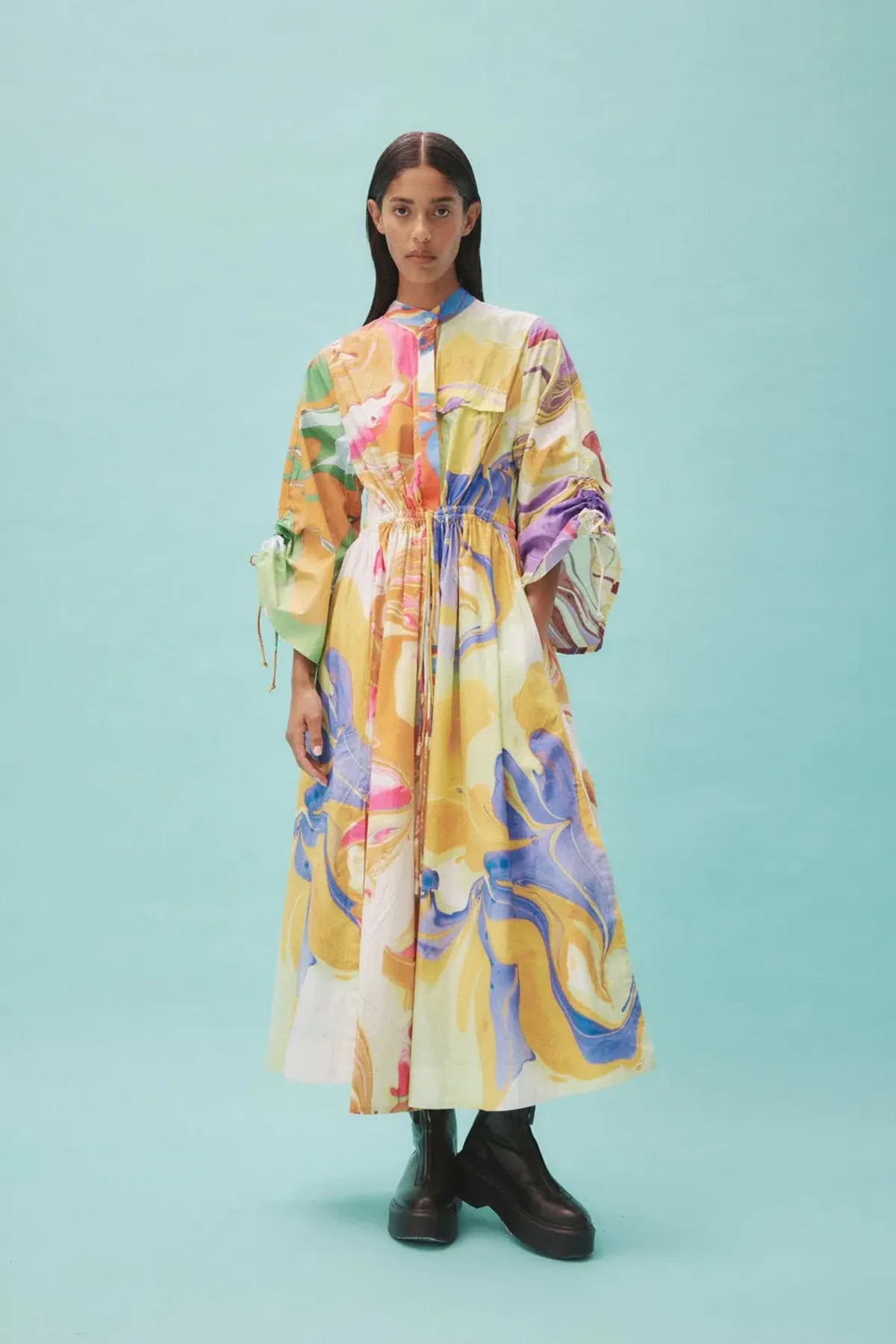 Alemais Luca Shirtdress Multi Size 14 - Image 1