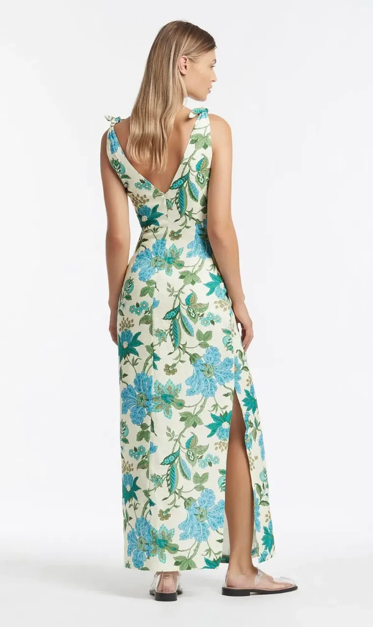 Sir Alexandre Tie Midi Dress Floral Size 8 - Image 2