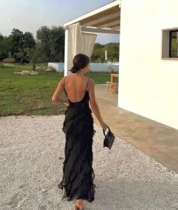Rat & Boa Selena Ruffle Cecelia Dress Black Size 10 for rent on The Volte - image 6