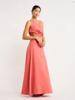 One Fell Swoop Essence Maxi Dress Grapefruit Size 12 for rent on The Volte - image 2
