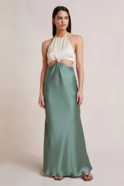 Bec & Bridge Carrie Halter Maxi Dress Multi Green Size 10 for rent on The Volte - image 2
