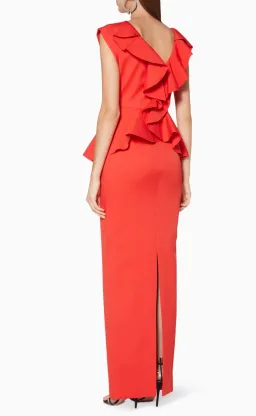 Rachel Gilbert Adelaide Gown Tangerine Size 8 for rent on The Volte - image 3