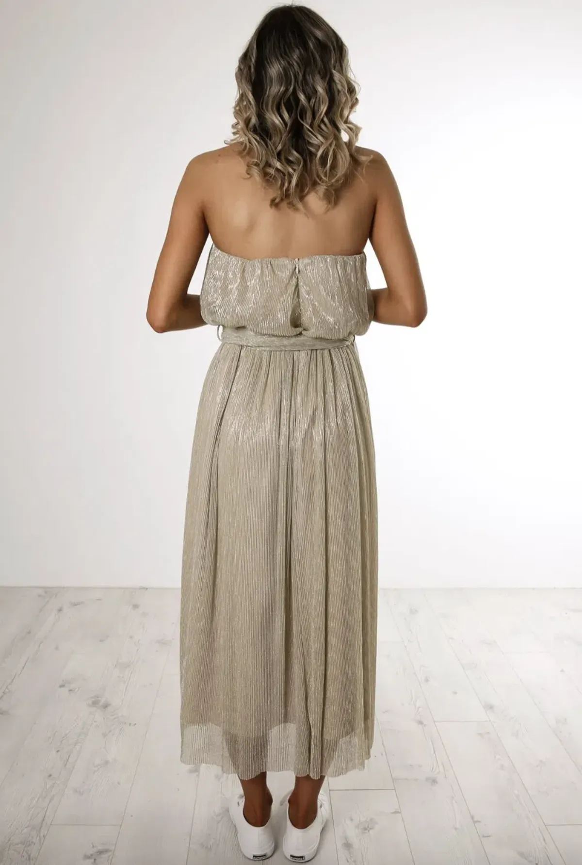 Misha Francesca Strapless Dress Gold Size 8 - Image 2