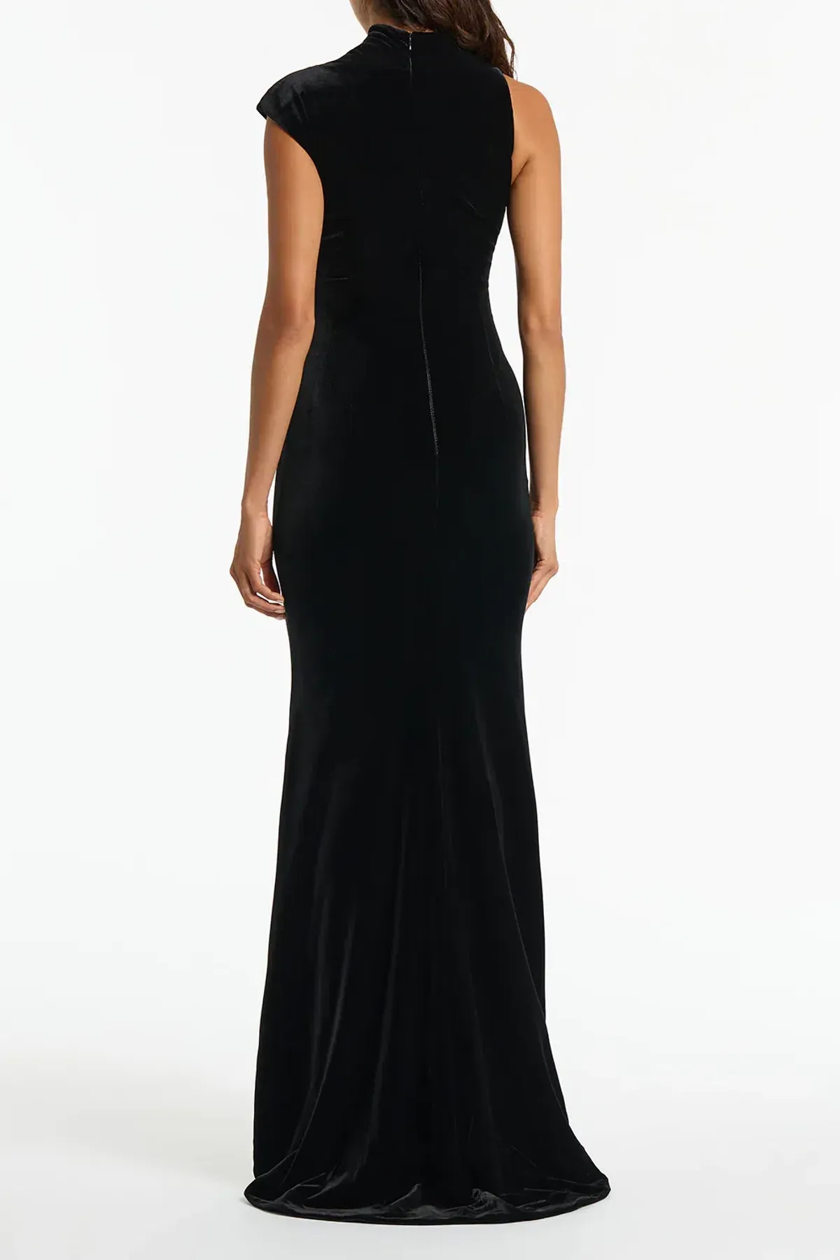 Carla Zampatti Velvet Button Gown Black Size 8 - Image 3