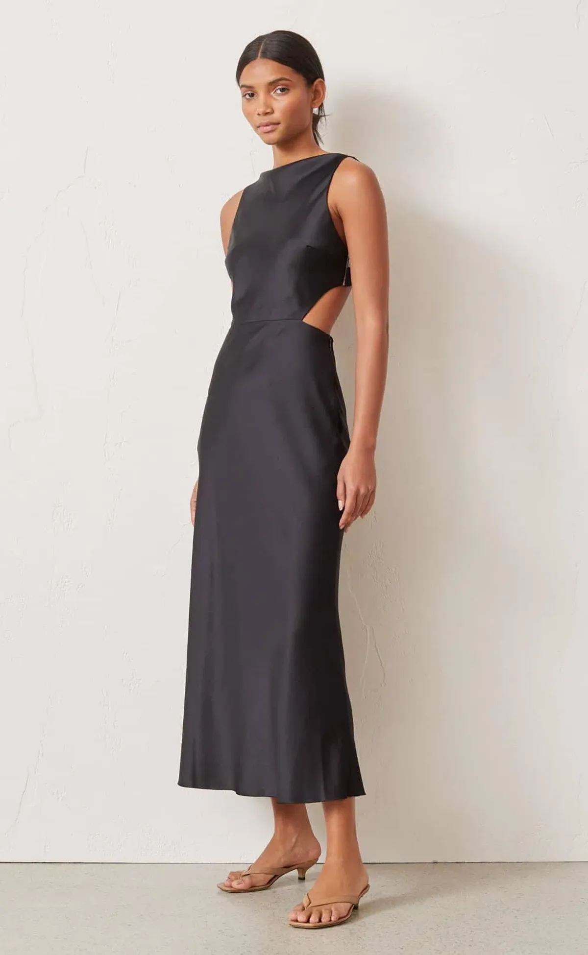 Bec & Bridge Seraphine Cut Out Midi Dress Black Size 8 - Image 2