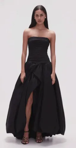 Aje Violette Bubble Hem Maxi Dress Black Size 8 for rent on The Volte - image 6