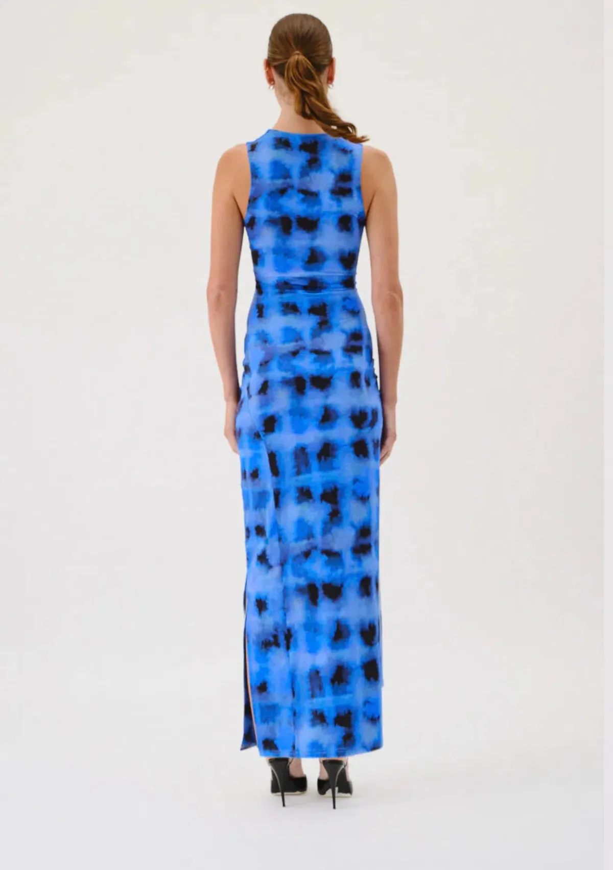 Suboo Sleeveless Reversible Twist Front Maxi Dress Blue Size 8 - Image 4