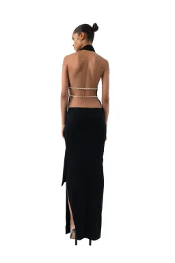 Khanum's Kara Scarf Maxi Dress Black Size XS / AU 6 for rent on The Volte - image 7