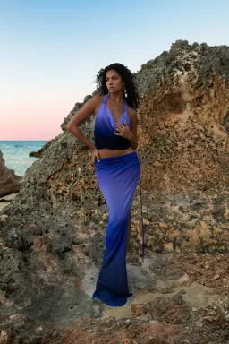 Rat & Boa Nova Top & Atlantis Skirt Set Blue Ombre Size S / AU 8 for rent on The Volte - image 1