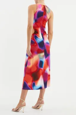 Rebecca Vallance Del Prado Cut Out Midi Dress Multi Size 10 for rent on The Volte - image 3