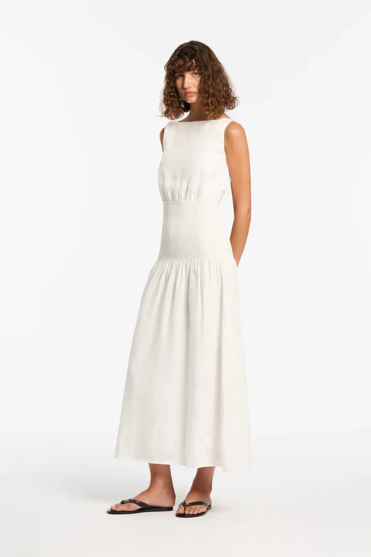 Sir The Label Lorena Open Back Maxi Dress White Size AU 10 - Image 1