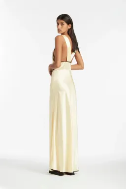 Sir the Label Aries Cut Out Gown Dress Lemon Yellow Gown Size 1 / AU 8 for rent on The Volte - image 3